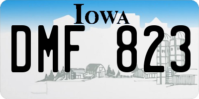IA license plate DMF823
