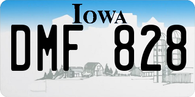 IA license plate DMF828