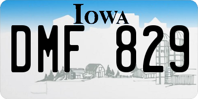 IA license plate DMF829