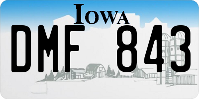 IA license plate DMF843