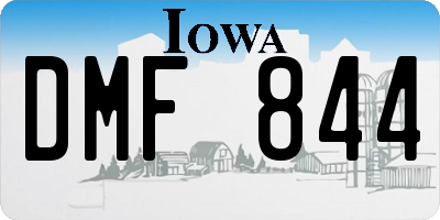 IA license plate DMF844