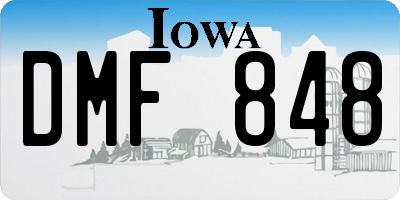 IA license plate DMF848