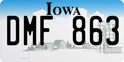 IA license plate DMF863