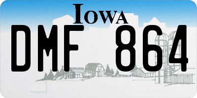 IA license plate DMF864