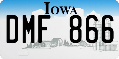 IA license plate DMF866
