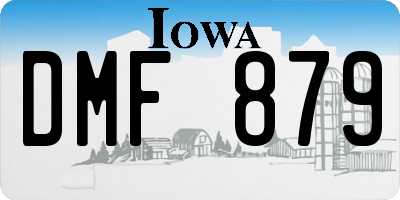 IA license plate DMF879