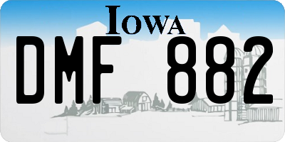 IA license plate DMF882