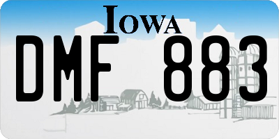 IA license plate DMF883