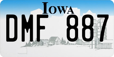 IA license plate DMF887
