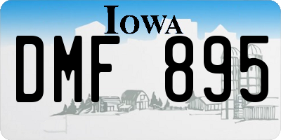 IA license plate DMF895