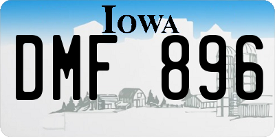 IA license plate DMF896