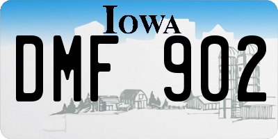 IA license plate DMF902
