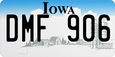 IA license plate DMF906