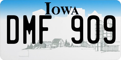 IA license plate DMF909