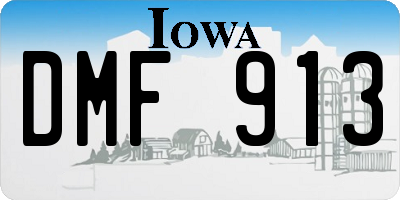 IA license plate DMF913