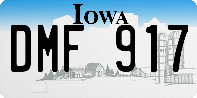 IA license plate DMF917