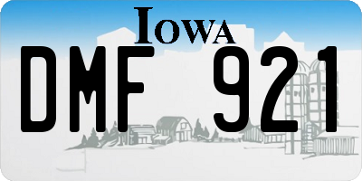 IA license plate DMF921