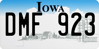 IA license plate DMF923