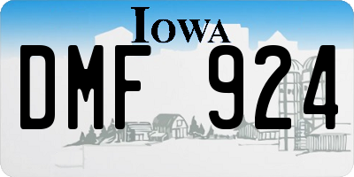 IA license plate DMF924