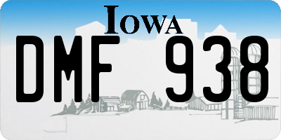 IA license plate DMF938
