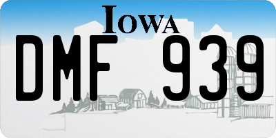 IA license plate DMF939
