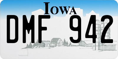 IA license plate DMF942