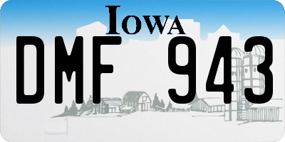 IA license plate DMF943