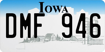IA license plate DMF946