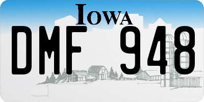 IA license plate DMF948