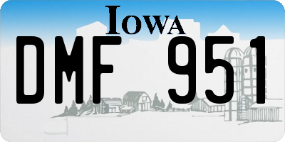 IA license plate DMF951