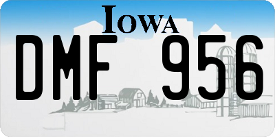 IA license plate DMF956