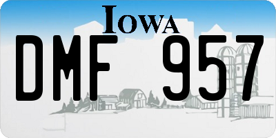 IA license plate DMF957