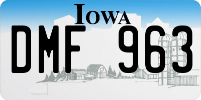 IA license plate DMF963