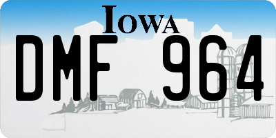 IA license plate DMF964