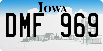 IA license plate DMF969