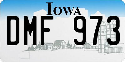 IA license plate DMF973