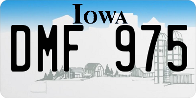 IA license plate DMF975