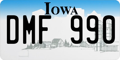 IA license plate DMF990