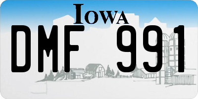 IA license plate DMF991