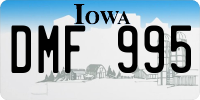 IA license plate DMF995