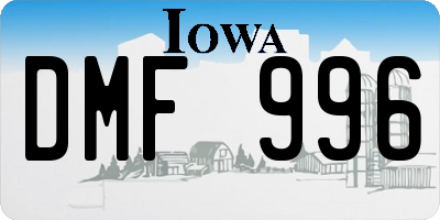 IA license plate DMF996