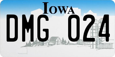 IA license plate DMG024
