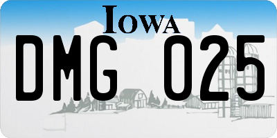 IA license plate DMG025