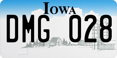 IA license plate DMG028