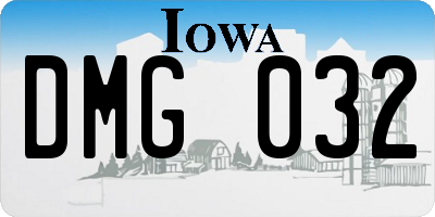 IA license plate DMG032