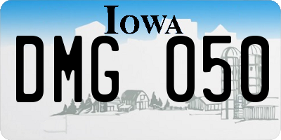 IA license plate DMG050