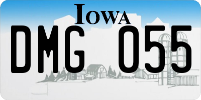 IA license plate DMG055