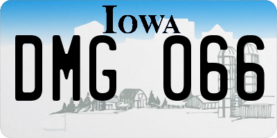 IA license plate DMG066