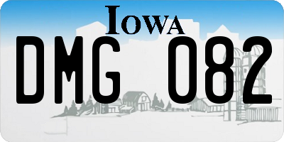 IA license plate DMG082