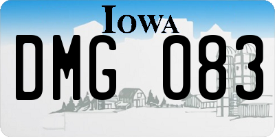 IA license plate DMG083